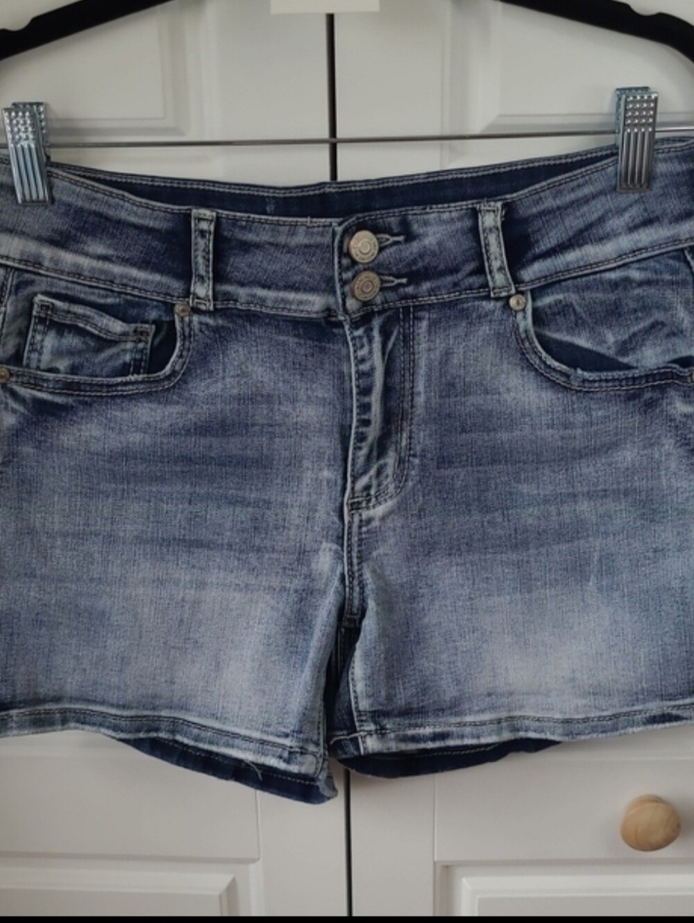 Warehouse One Light Blue Washed Jean Shorts - Size 4